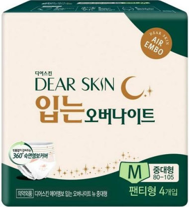 Dear Skin менструальные и послеродовые трусы M для обильных выделений, 4 штуки
